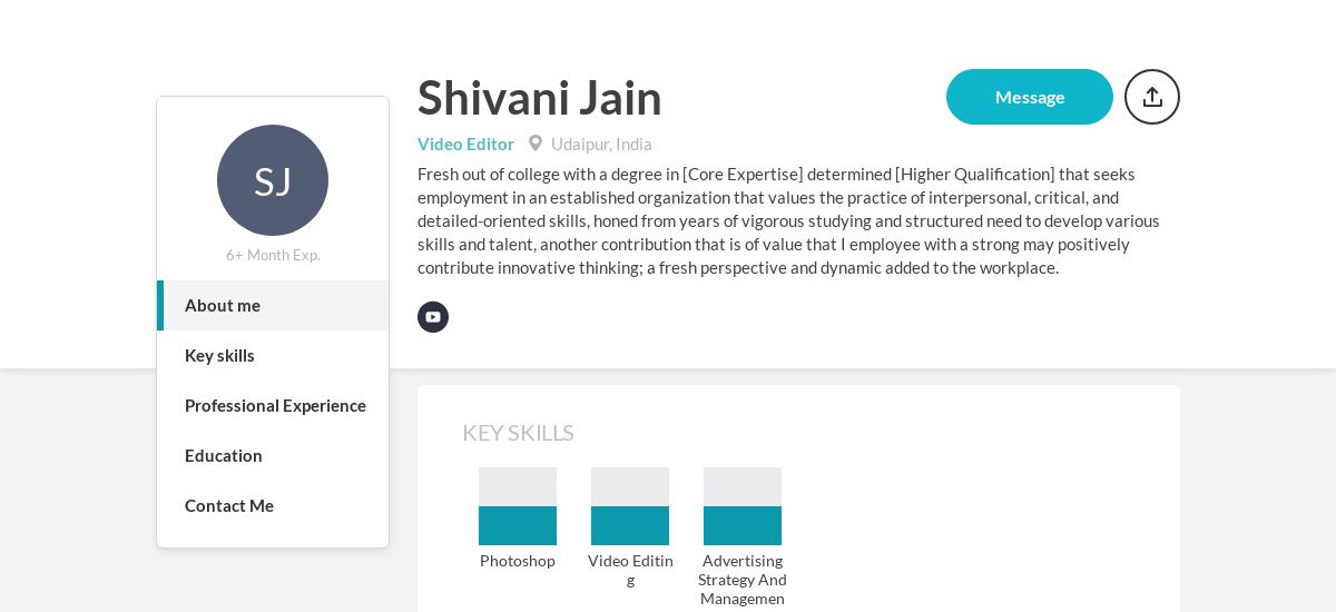 Shivani Jain Online Resume Craftmycv