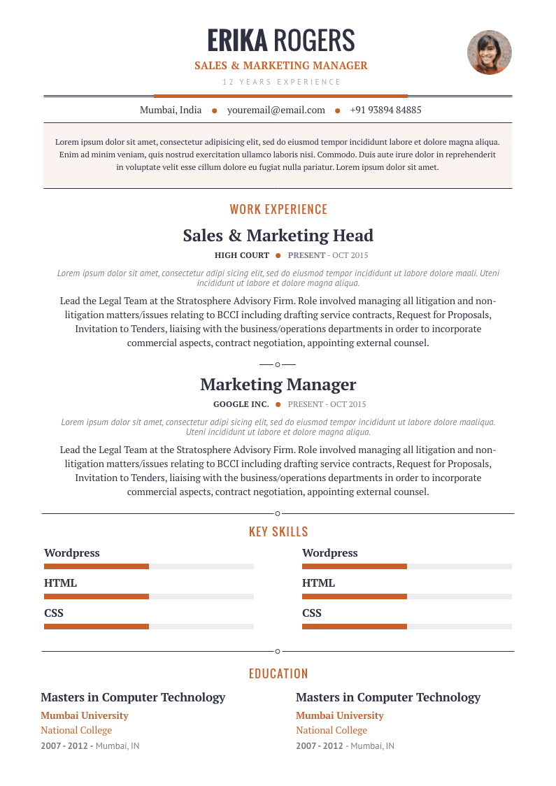 Create Stunning Resume For FREE CraftmyCV