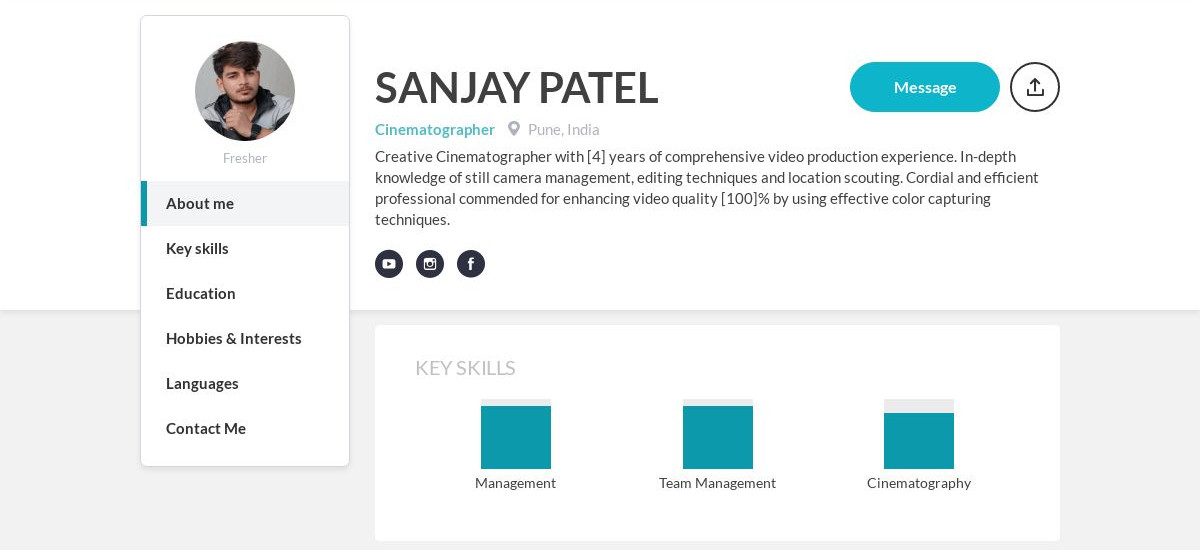 SANJAY PATEL Online Resume | CraftmyCV