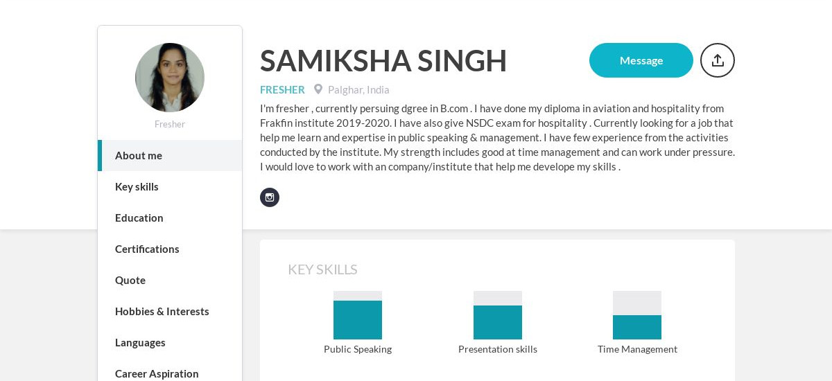 samiksha-singh-online-resume-craftmycv