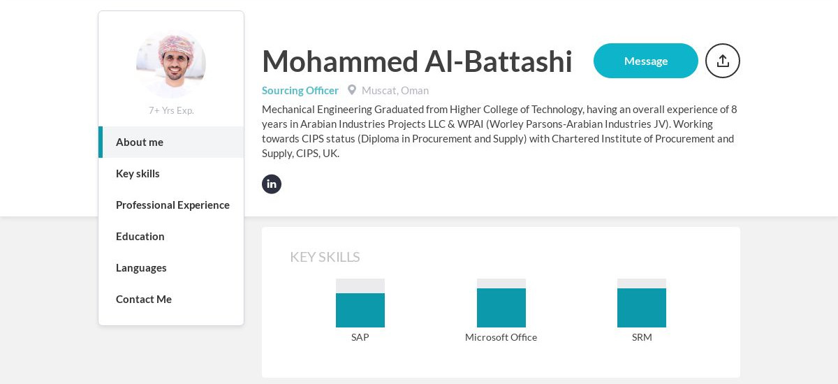 Mohammed Al Battashi Online Resume CraftmyCV