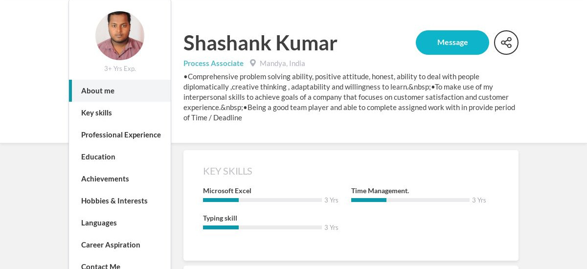 Shashank Kumar Online Resume | CraftmyCV