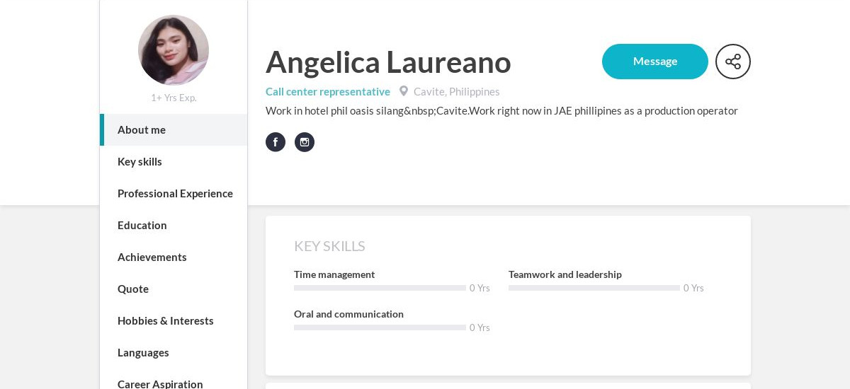 Angelica Laureano Online Resume | CraftmyCV