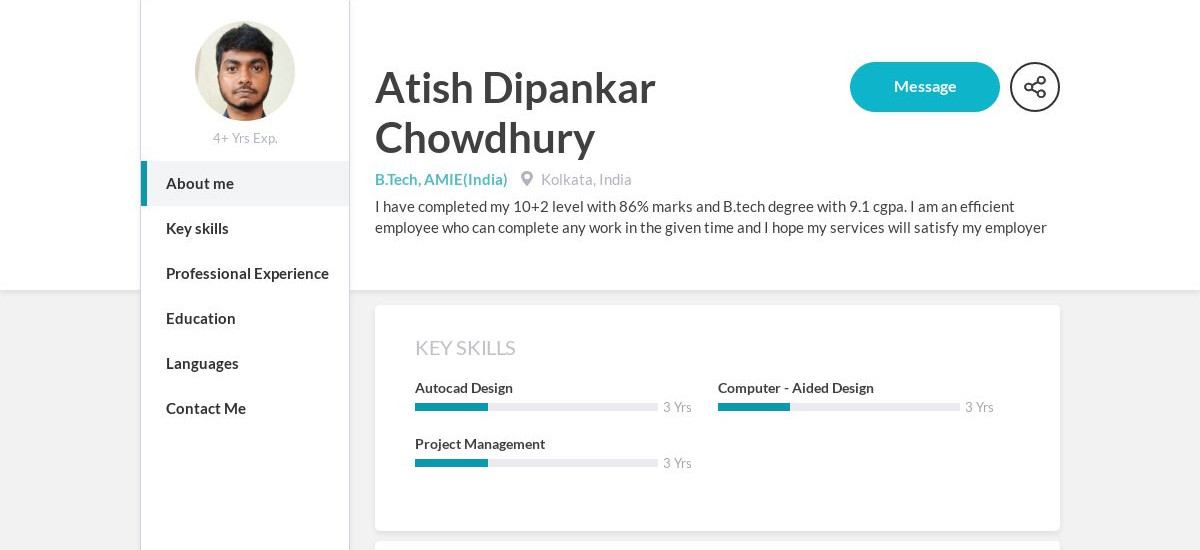 Atish Dipankar Chowdhury Online Resume | CraftmyCV