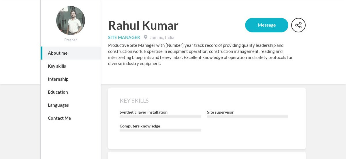 Rahul Kumar Online Resume | CraftmyCV