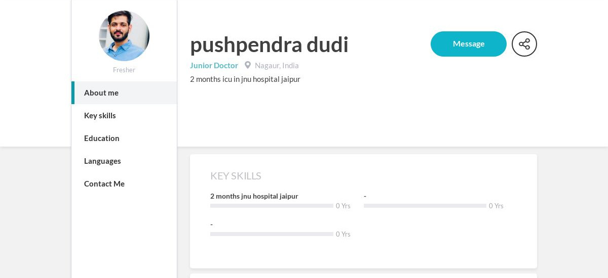 Pushpendra Dudi Online Resume | CraftmyCV