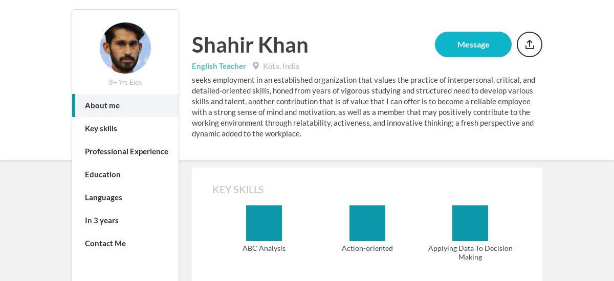 Shahir Khan Online Resume | CraftmyCV