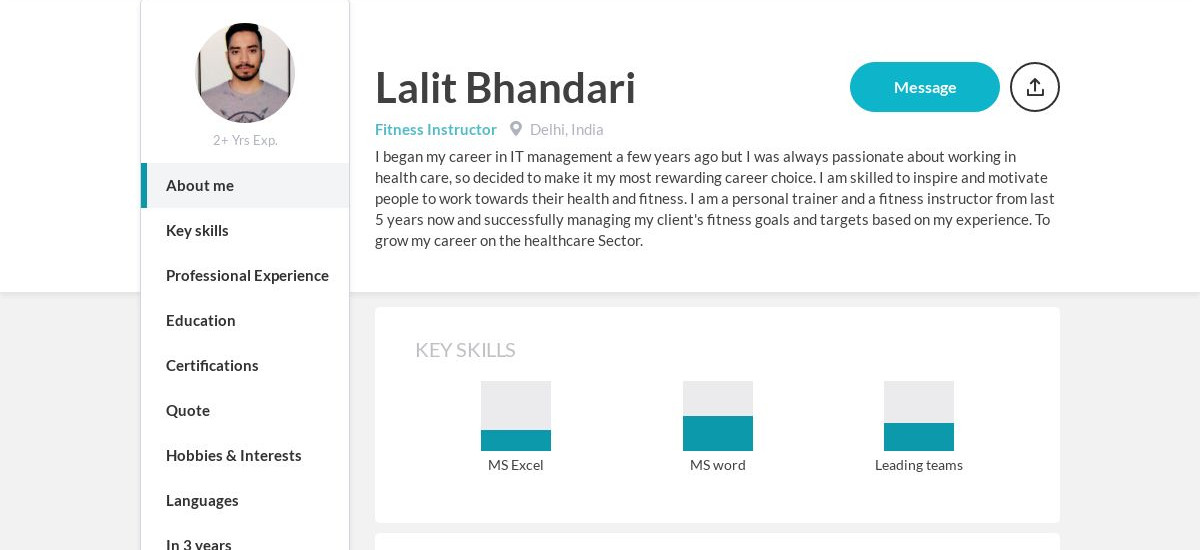 Lalit Bhandari Online Resume | CraftmyCV