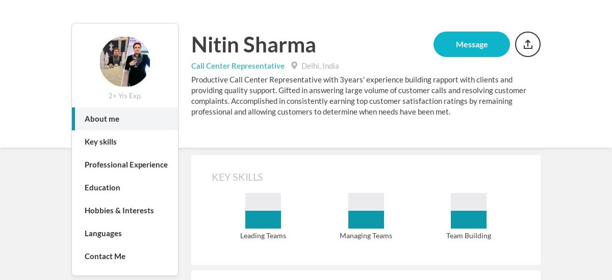 Nitin Sharma Online Resume | CraftmyCV