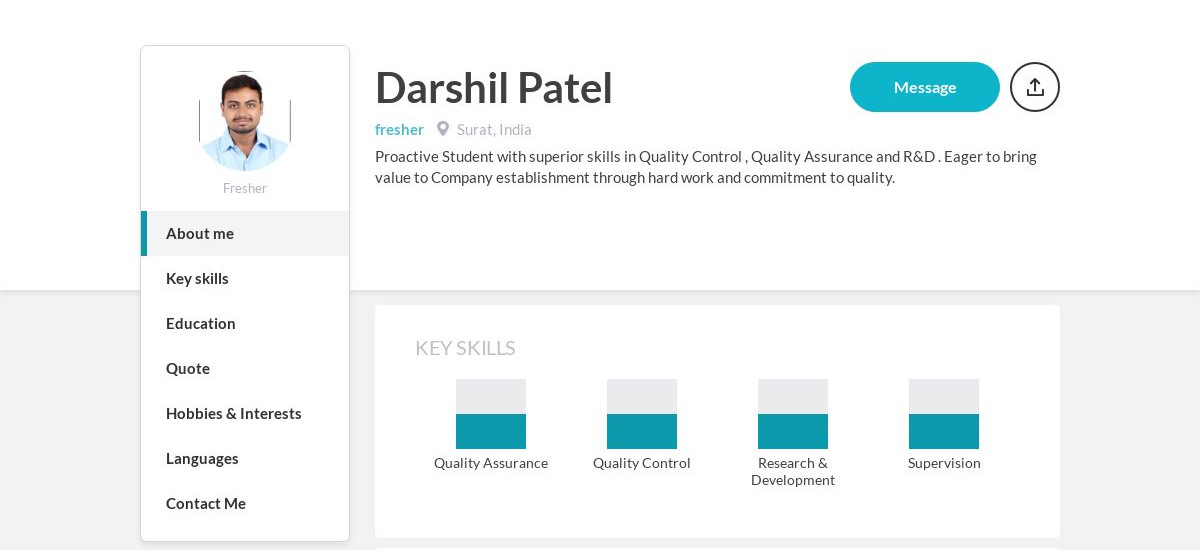 Hardi Patel Online Resume