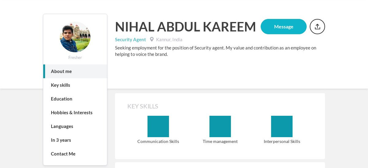 NIHAL ABDUL KAREEM Online Resume | CraftmyCV