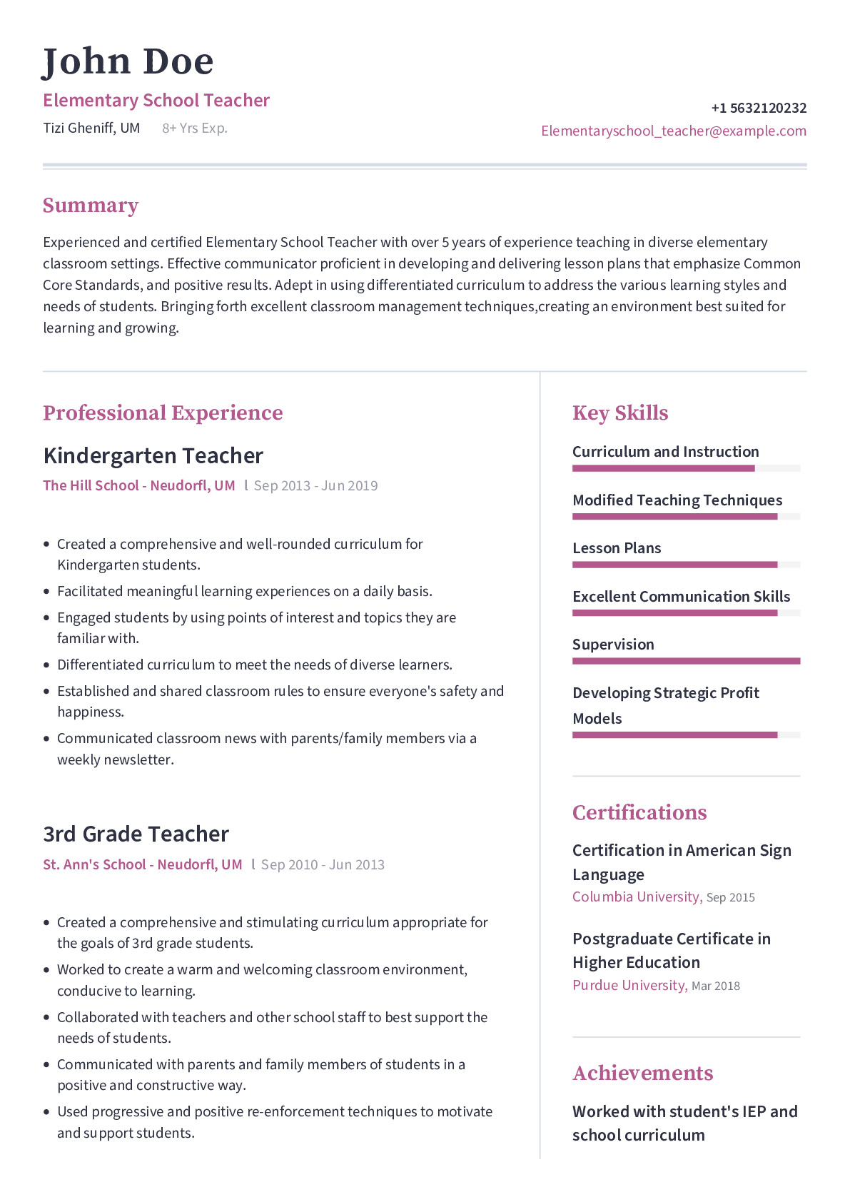 Resume Example