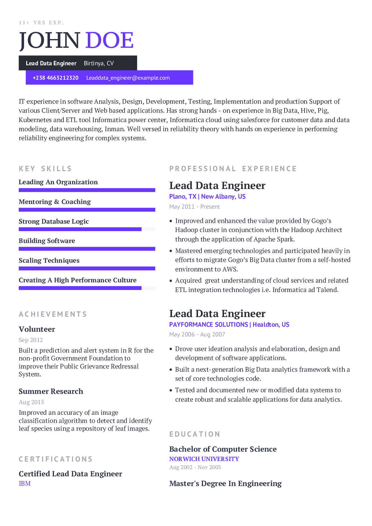 Artificial Intelligence Resume Examples 2020 CraftmyCV