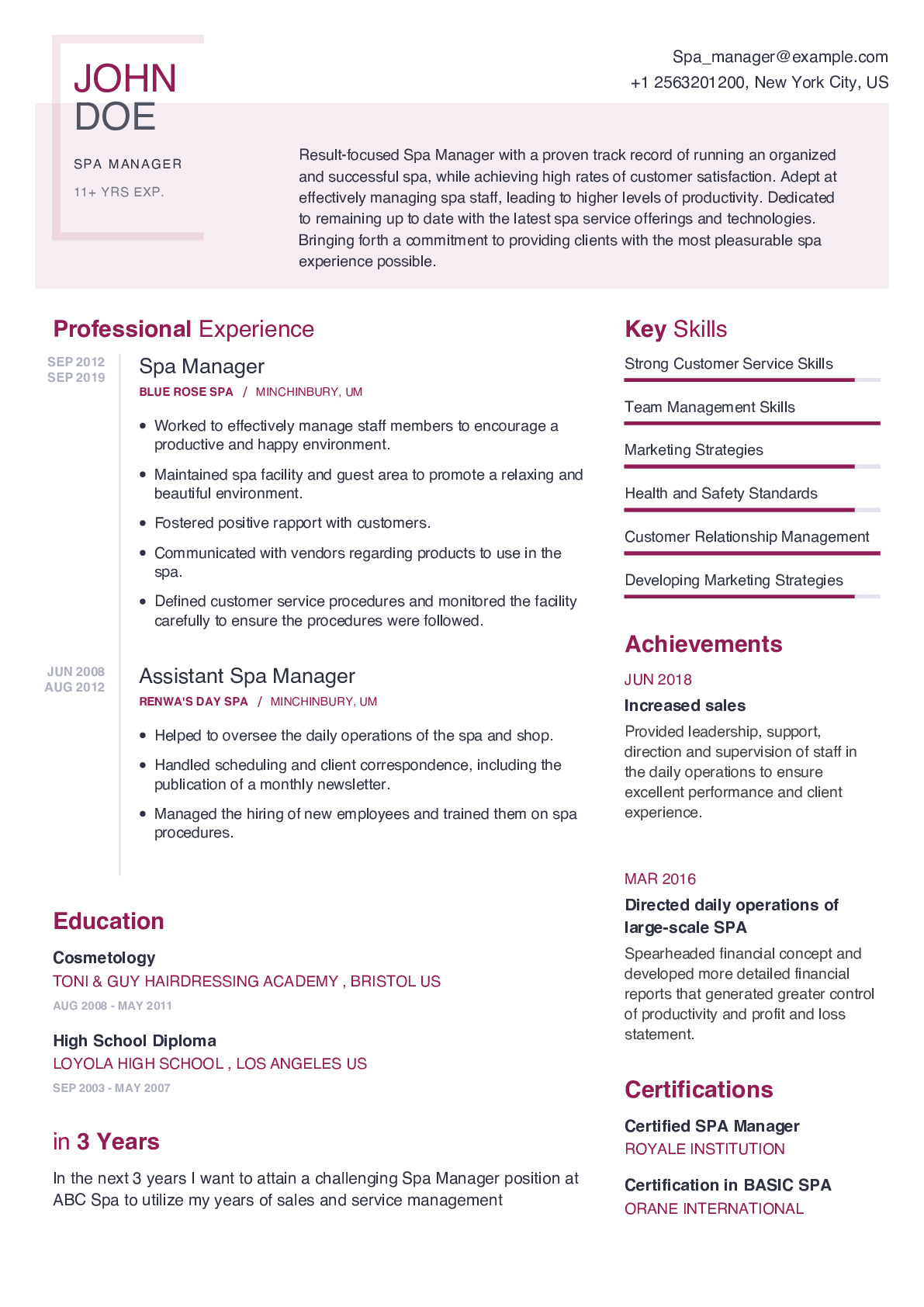 Health Wellness Resume Example Resume Examples Rezfoods Resep 